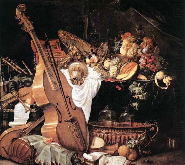 Cornelis de Heem Vanitas Still-Life with Musical Instruments after 1661 china oil painting image